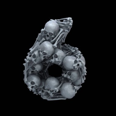 Kafatası ve kemik yazı tipi.