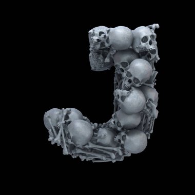 Kafatası ve kemik yazı tipi.