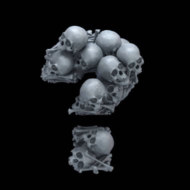 Kafatası ve kemik yazı tipi.