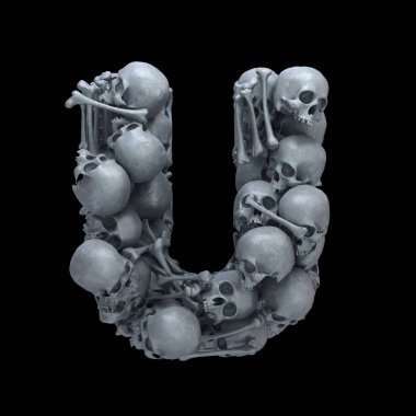 Kafatası ve kemik yazı tipi.