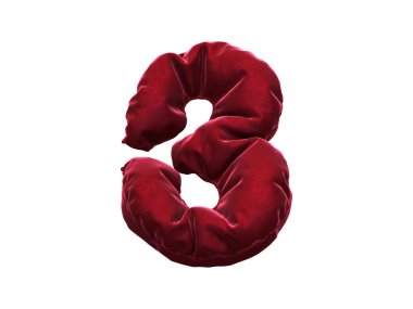 Kırmızı kumaş kadife yazı tipi.