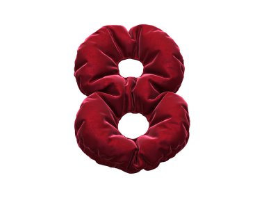 Kırmızı kumaş kadife yazı tipi.