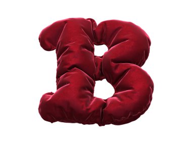 Kırmızı kumaş kadife yazı tipi.