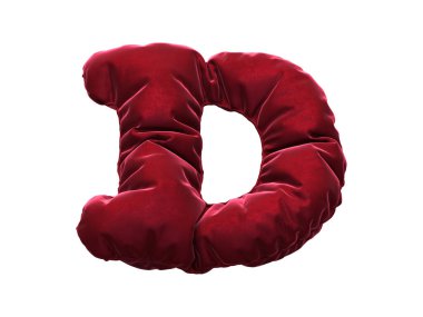 Kırmızı kumaş kadife yazı tipi.