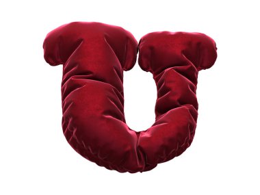 Kırmızı kumaş kadife yazı tipi.