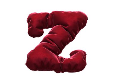 Kırmızı kumaş kadife yazı tipi.