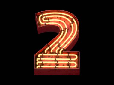 Büyük şehir ışığı neon yazı tipi. 