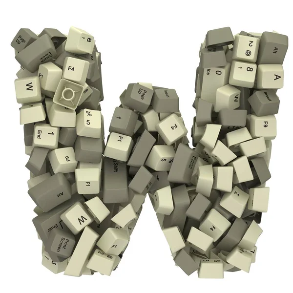 Beyaz PC klavye tuşu yazıtipi. 