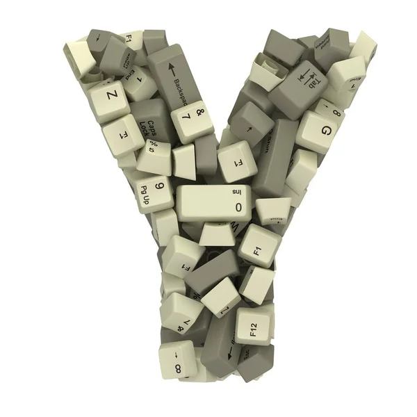 White Toetsenbord Knop Lettertype — Stockfoto