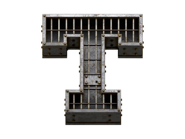 监狱字体 3D渲染 — 图库照片