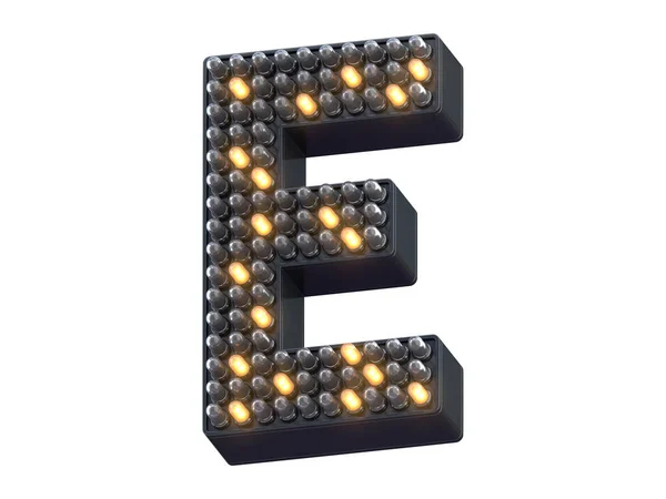 Pixel Forma Fonte Luz Led — Fotografia de Stock