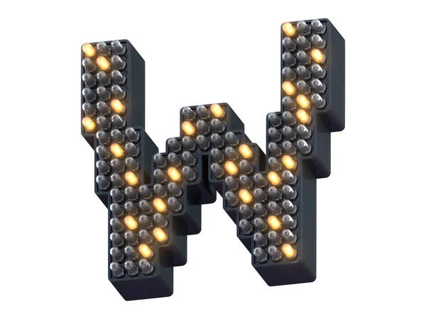 Pixel Shape Led Light Font — Stock Photo, Image