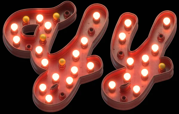 Fonte Retro Red Sign Lamp — Photo