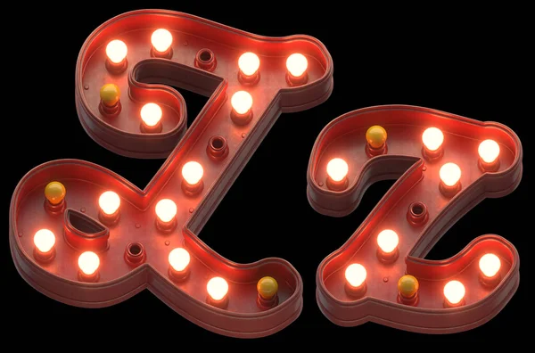 Fonte Retro Red Sign Lamp — Photo