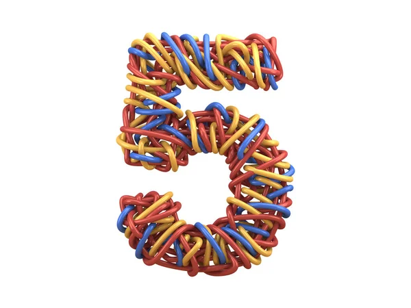 Kablolar çok renkli yazı tipi