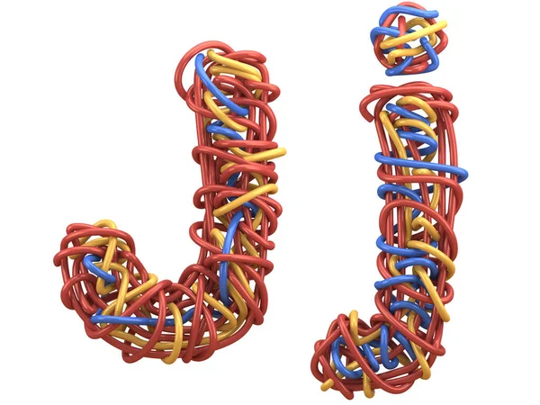 Kablolar çok renkli yazı tipi