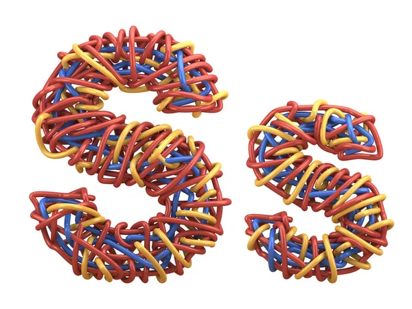 Kablolar çok renkli yazı tipi