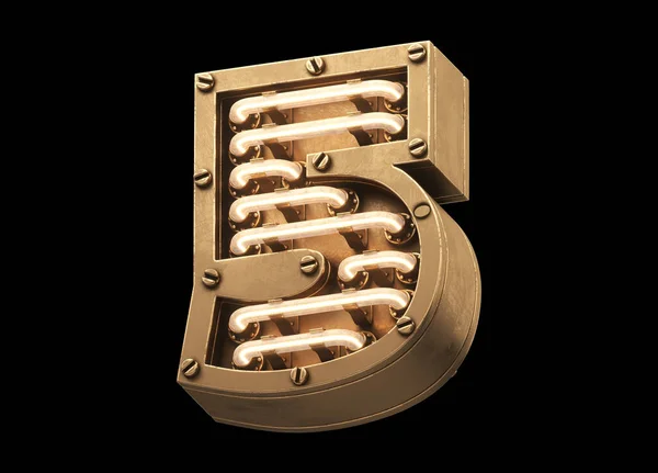 Steampunk Licht Lettertype Destructie — Stockfoto