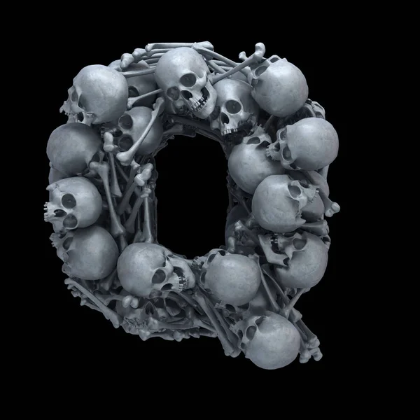 Kafatası ve kemik yazı tipi.