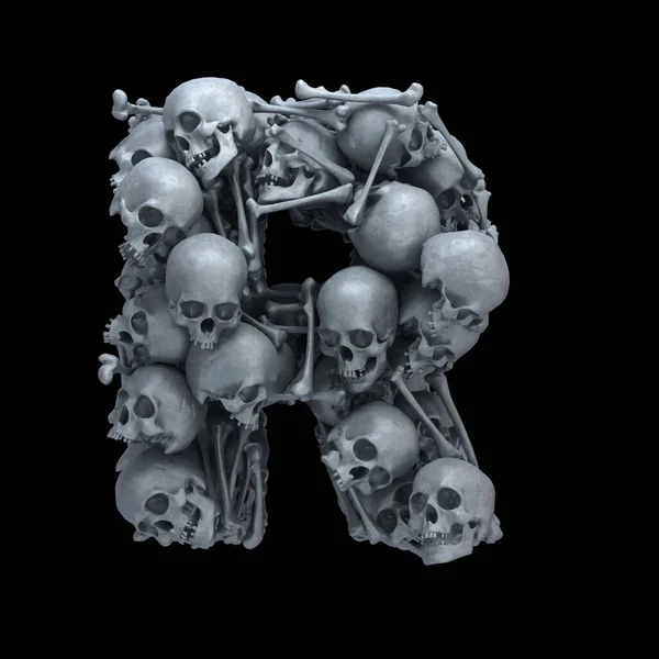 Schrift Aus Schädeln Und Knochen — Stockfoto