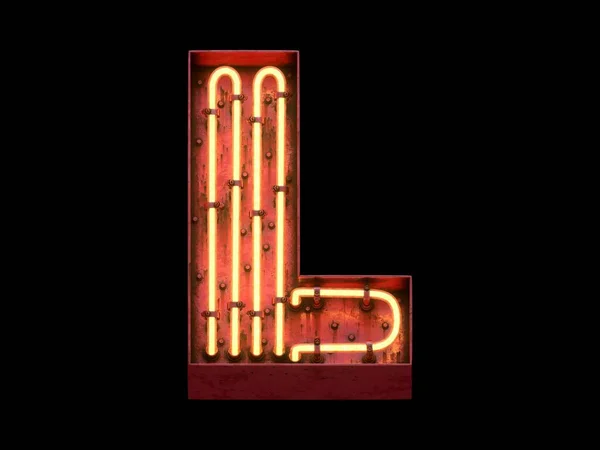 Big City Light Neon Font — Stock Photo, Image
