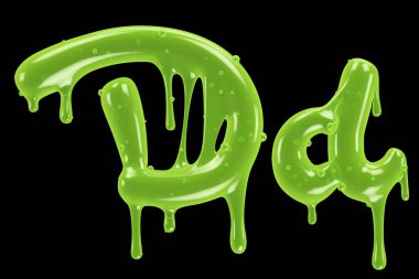 Zehirli yazı tipi. 3d oluşturma.