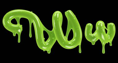 Zehirli yazı tipi. 3d oluşturma.