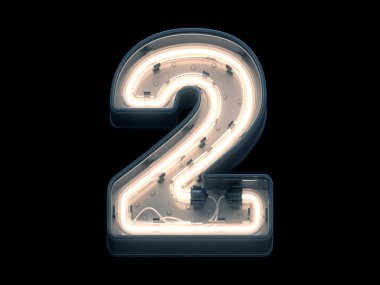 Neon ışığı yazı tipi.