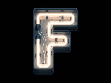 Neon ışığı yazı tipi.