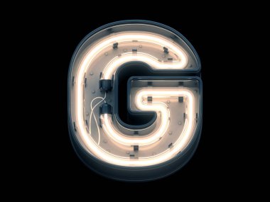 Neon ışığı yazı tipi.