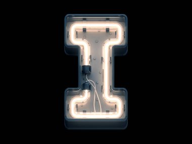 Neon ışığı yazı tipi.