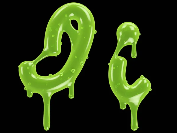 Zehirli yazı tipi. 3d oluşturma.