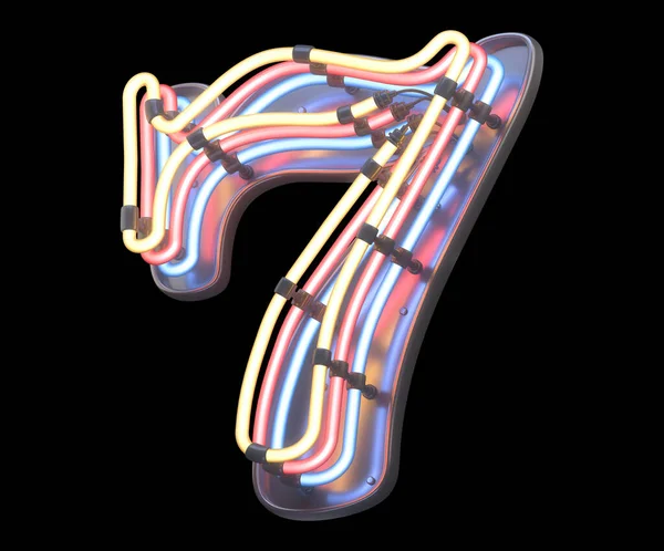 Neon Kleurrijke Lettertype Destructie — Stockfoto