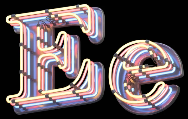 Neon Kleurrijke Lettertype Destructie — Stockfoto