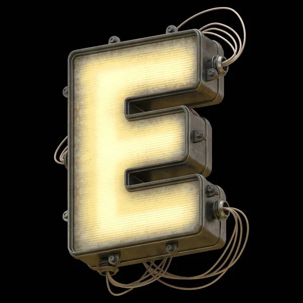 Licht Metalen Plaat Met Draden Lettertype — Stockfoto