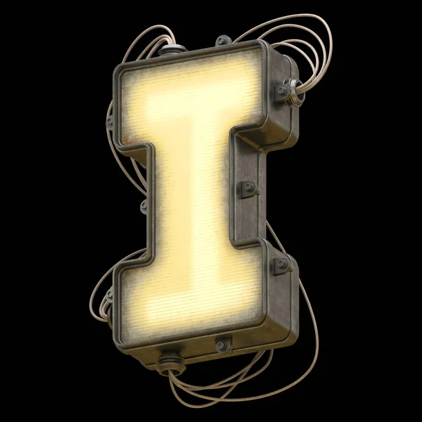 Licht Metalen Plaat Met Draden Lettertype — Stockfoto