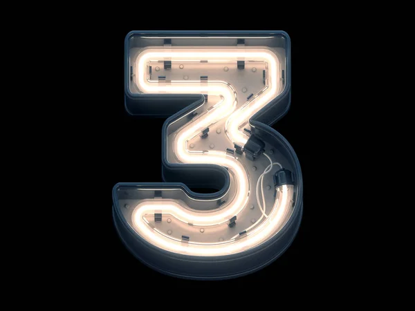 Neon ışığı yazı tipi.