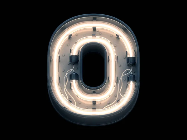 Neon ışığı yazı tipi.