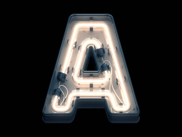 Neon ışığı yazı tipi.