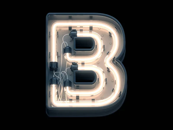 Neon ışığı yazı tipi.