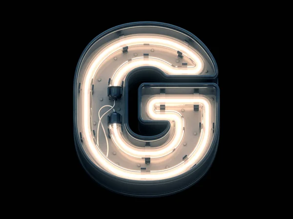 Neon Licht Teken Lettertype — Stockfoto