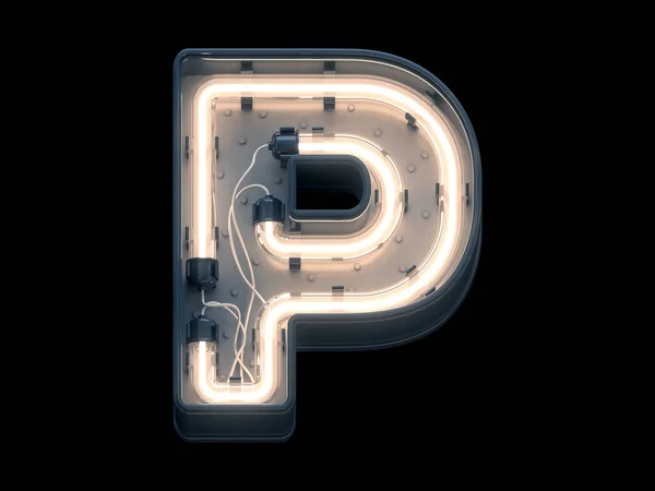 Neon ışığı yazı tipi.