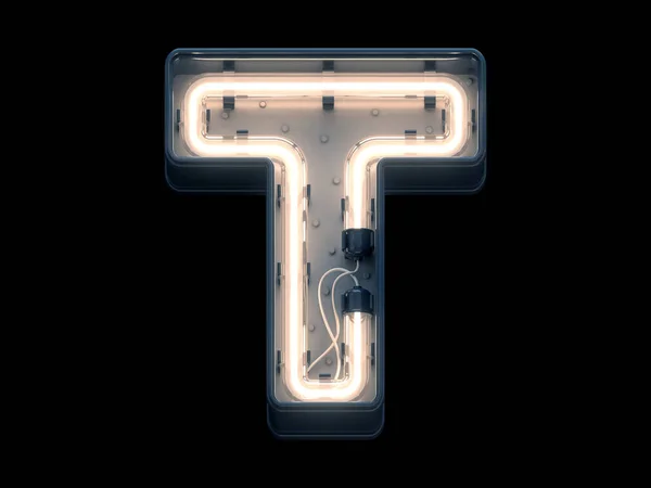 Neon ışığı yazı tipi.