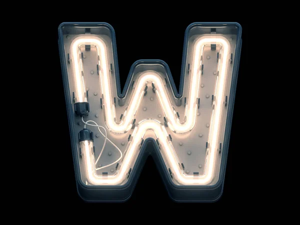 Neon Licht Teken Lettertype — Stockfoto