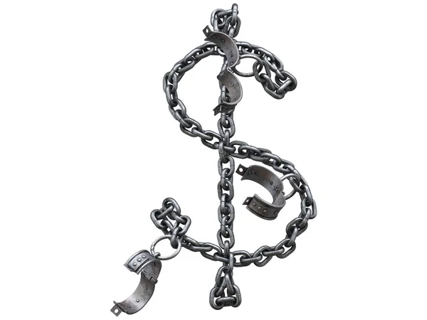 Iron Arm Shackles Chain Font — Stock Photo, Image