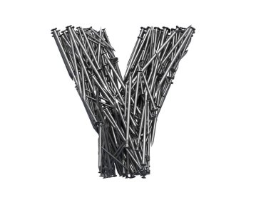 Metal tırnaklar yazı tipi 33d oluşturma.