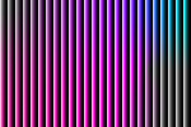 Fraktal Neon Ribbed Cam Arkaplan Soyut Gradyan Ağ Renkli Dikey Çizgiler.