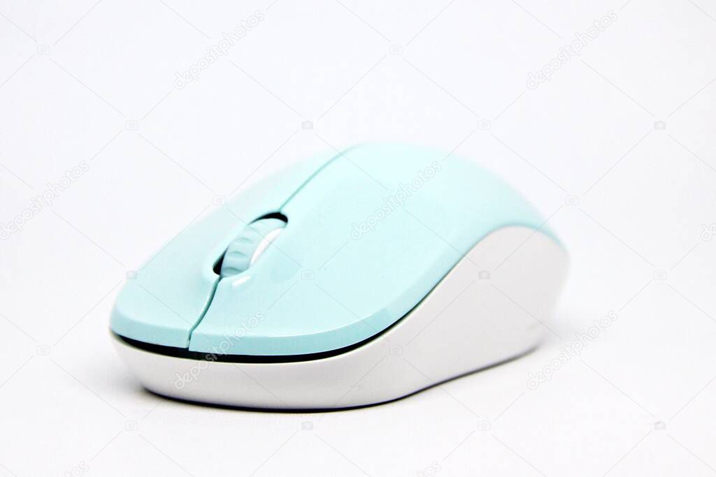 isolated wireless mouse on white background