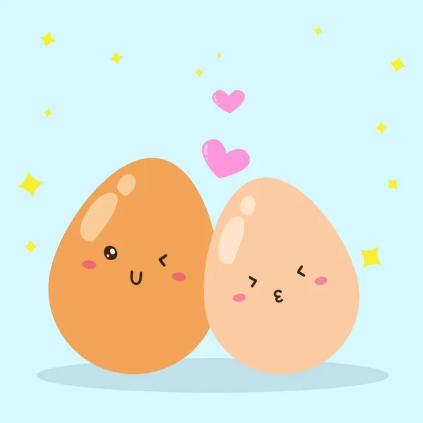 Lindo Feliz Huevos Encantadores Personajes Vector Diseño Puede Utilizar Para — Vector de stock