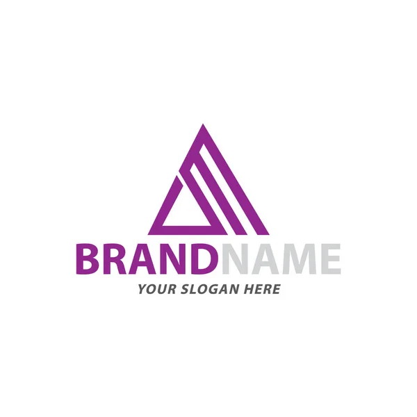 Kreatywne Logo Trójkąta Garnitur Projektowy Dla Biznesu Finansowego — Wektor stockowy